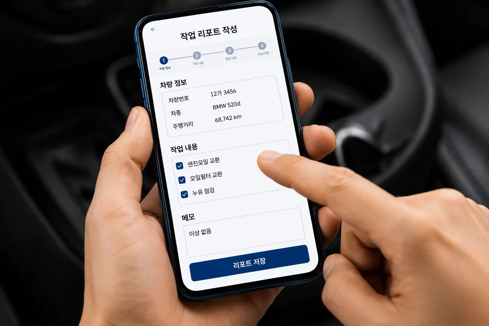 작업 리포트 작성